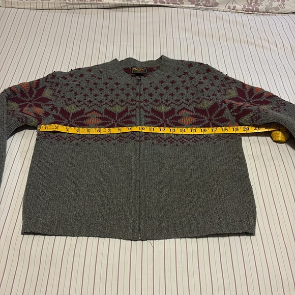 100% lambswool Woolrich zipper cardigan - Picture 9 of 11